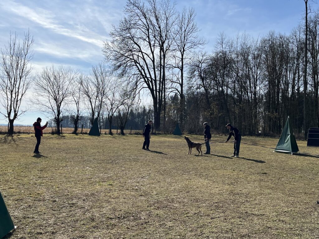 Gemeinsame Übung auf dem Trainingsplatz